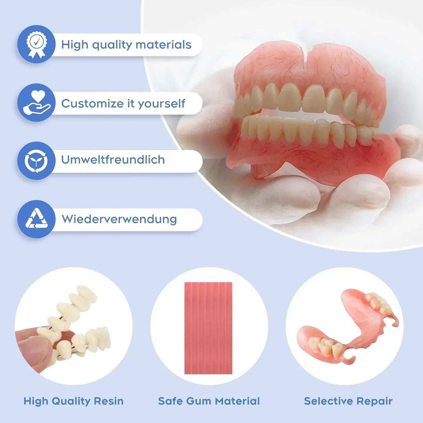 ✨Ends Today: 70% OFF!  ⏰Acezozla® Medical Full Denture with Strong Suction ✅