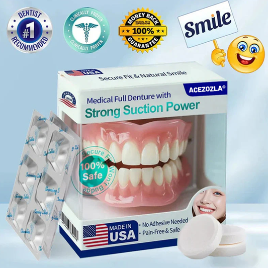 ✨Ends Today: 70% OFF!  ⏰Acezozla® Medical Full Denture with Strong Suction ✅
