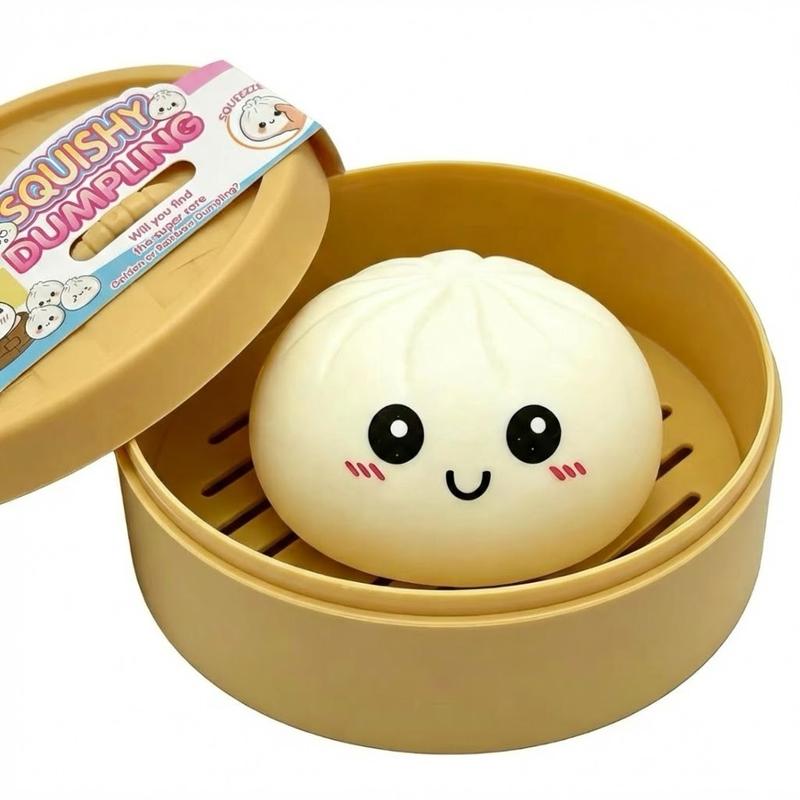 🔥Glitter Dumpling Squishy Steamer Blind Box Surprise Squeeze Fun
